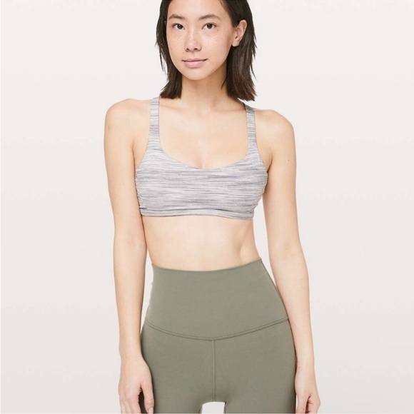Lululemon Free To Be Zen Sports Bra Space Dye Camo White Silver Size 4 Women’s - Picture 2 of 7